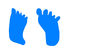 Blue Footprints Image